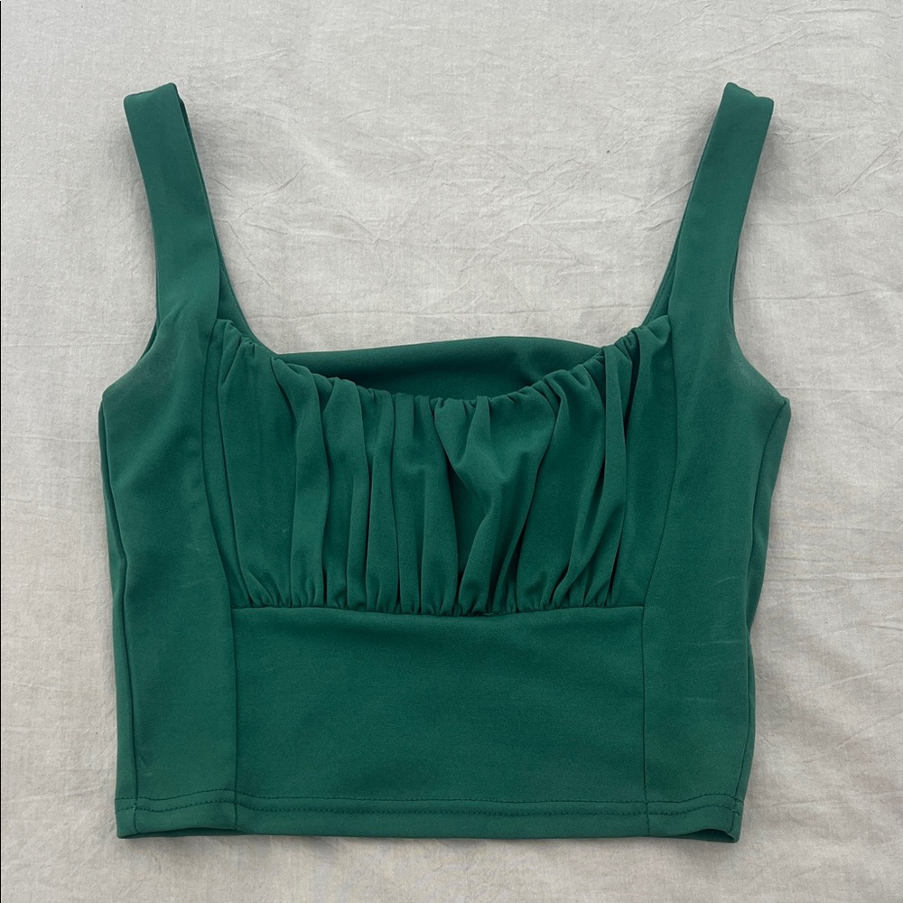 Green Crop Top
